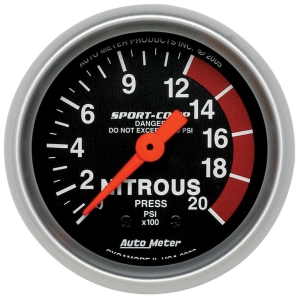 2-1/16 Sport-Comp  Nitrous Pressure Gauge  2000 PSI