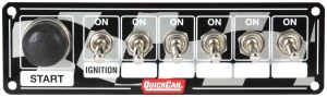 Flag Plate  6 Switches & 1 Button 50-165