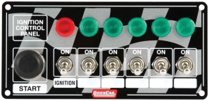 Flag Plate  6 Switches & 1 Button w/ Lights 50-166