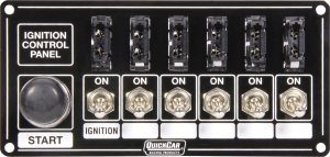 Black Plate  6 Switches & 1 Button  Fused 50-863