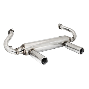 2 Tip Exhaust System, for Type VW Engines Stainless Tips