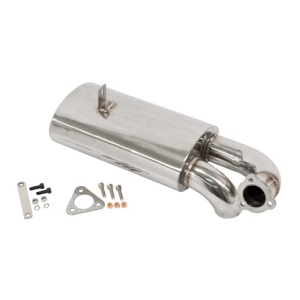 Sideflow Muffler, Stainless, Fits Our 00-3762-0 Exhaust