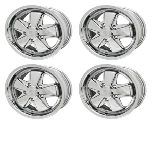 911 Alloy Wheels All Chrome, 6 Inch Wide, 5 on 130mm