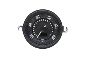 115mm Speedometer 0-120 KMH with Black Dial Chrome Bezel