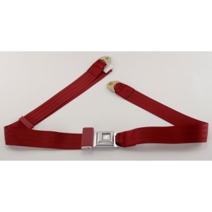 Seat Belt, Stock Style, 2 Point, Red