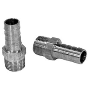 Barbed Fittings, 3/8 Npt with 1/2 Barbed End, 2 Pack