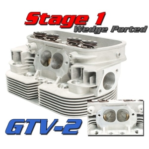 Gtv-2 Cnc VW Heads, 94mm Stage 1 Port Job, Dual Spring, Pair