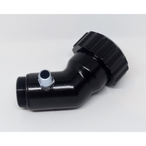 Angled Oil Filler Extension, With Grooved Cap, Black