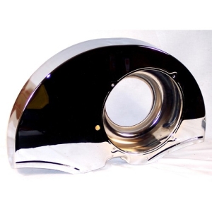 Doghouse Style Fan Shroud, No Ducts, Chrome